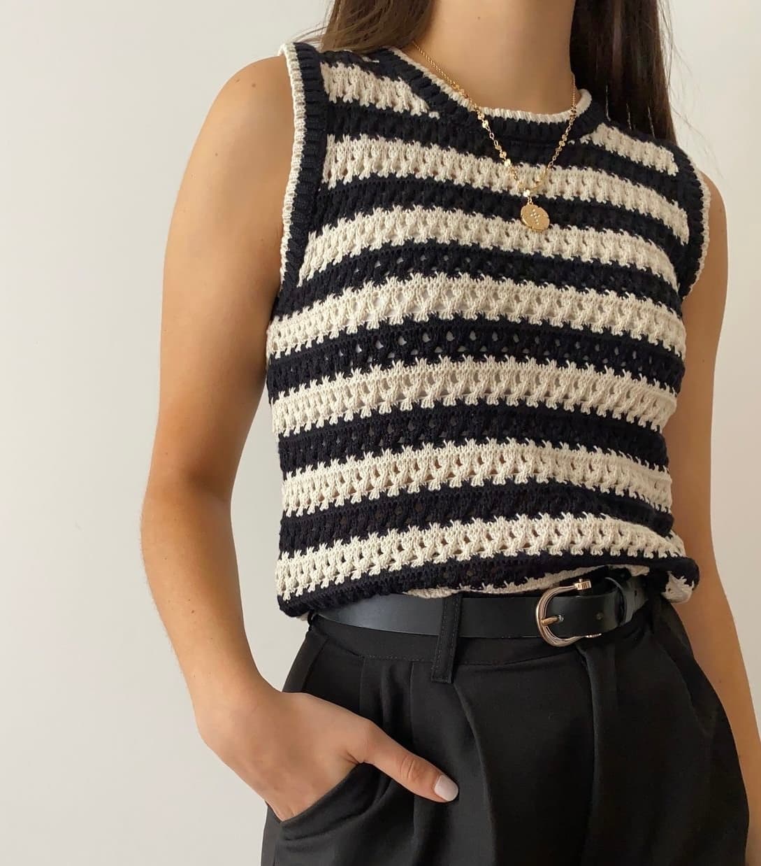 Top crochetée